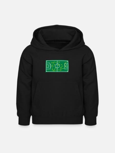 spielfeld - Kinder Hoodie - Schwarz