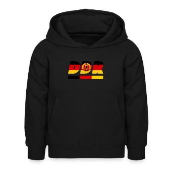 Deutsche Demokratische Republik Flagge Fahne DDR - Kinder Hoodie - Schwarz - Vorne - AI Model Kid Female (0cm)