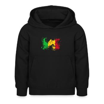 Drapeau Mali Drapeau national Taches de couleur - Sweat à capuche Enfant - noir - Devant - AI Model Kid Female (0cm)