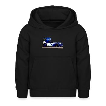 LKW - Kinder Hoodie - Schwarz - Vorne - AI Model Kid Female (0cm)