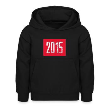 2015 - Kids Hoodie - black - Front - AI Model Kid Female (0cm)