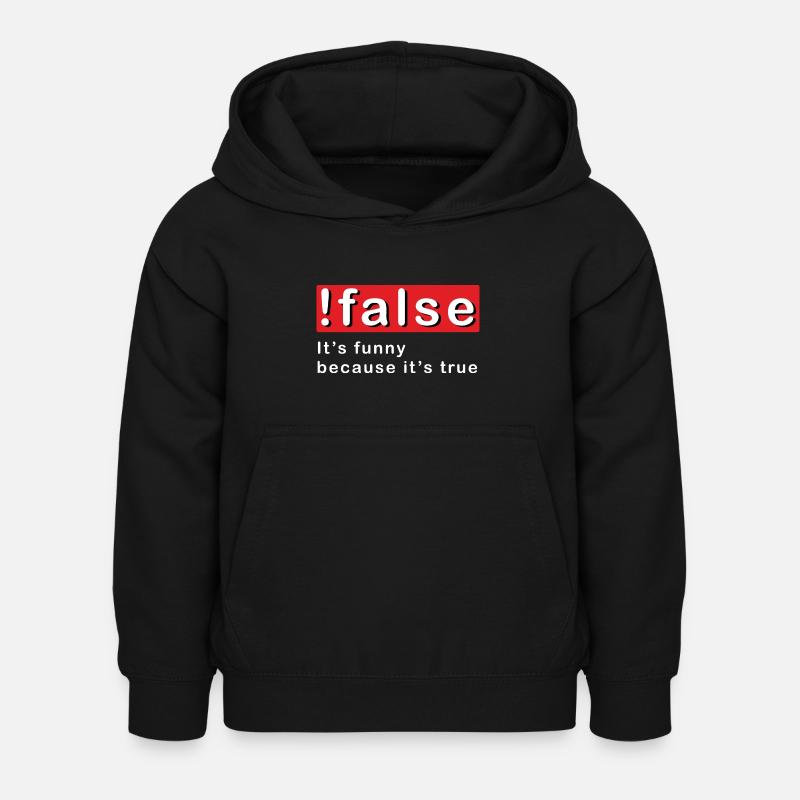 False Programming - Kids Hoodie - black