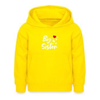 Big Sister Siblings Sweetheart - Kids Hoodie - yellow - Front - AI Model Kid Female (0cm)