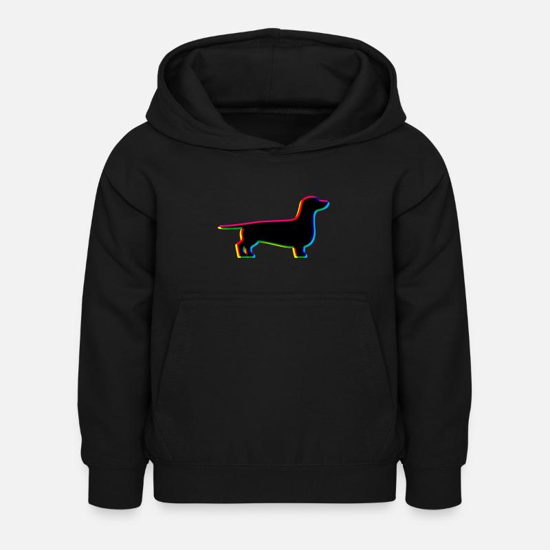 CMYK Dackel - Kinder Hoodie - Schwarz