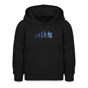 Draughtsman Evolution Client Architecte Directeur de la construction - Sweat à capuche Enfant - noir - Devant - AI Model Kid Female (0cm)