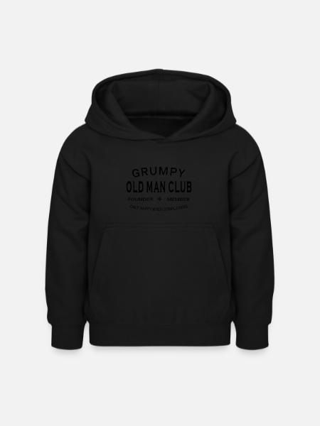 Grumpy Old Man Club - Funny - Kids Hoodie - black