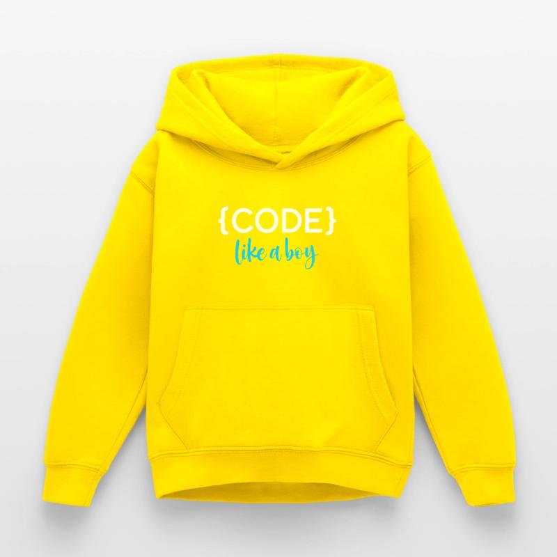 Code Like A Boy Programming Coder Computer Geek Pc Kinder Hoodie