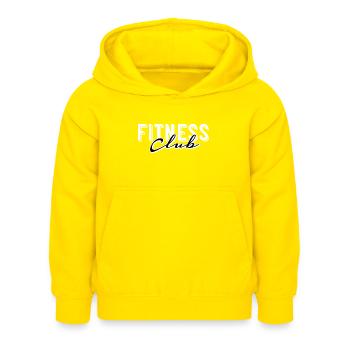 Fitness Club - Sweat à capuche Enfant - jaune - Devant - AI Model Kid Female (0cm)