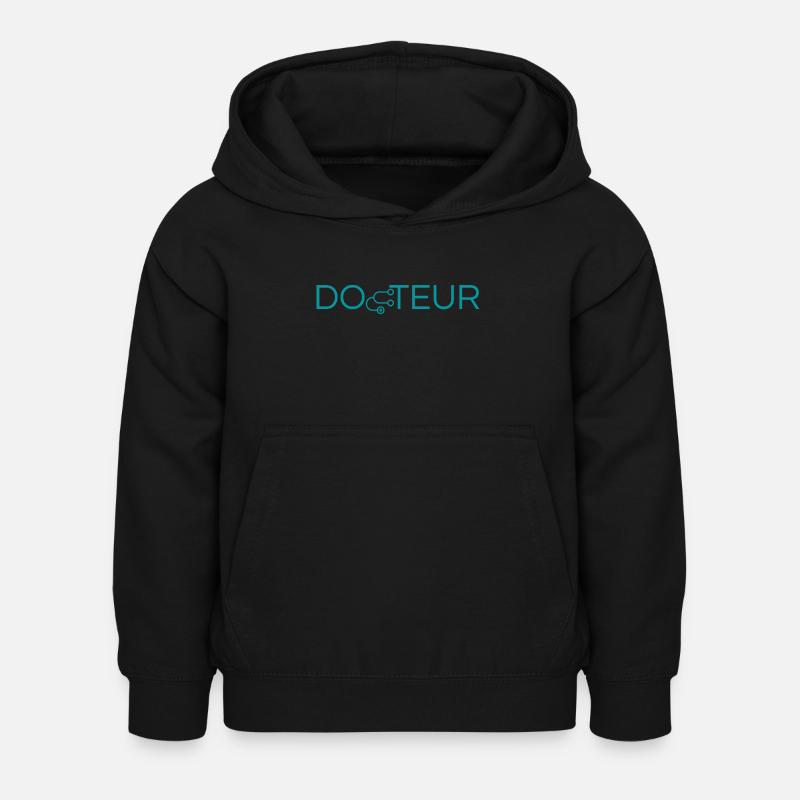docteur idée cadeau - Sweat à capuche Enfant - noir