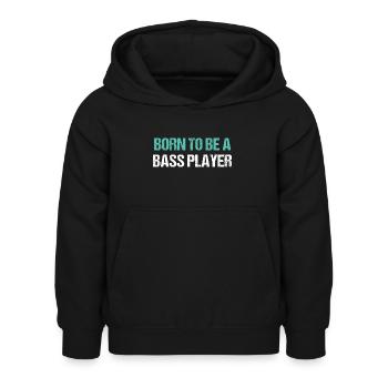 Born to be a bass player - Sweat à capuche Enfant - noir - Devant - AI Model Kid Female (0cm)