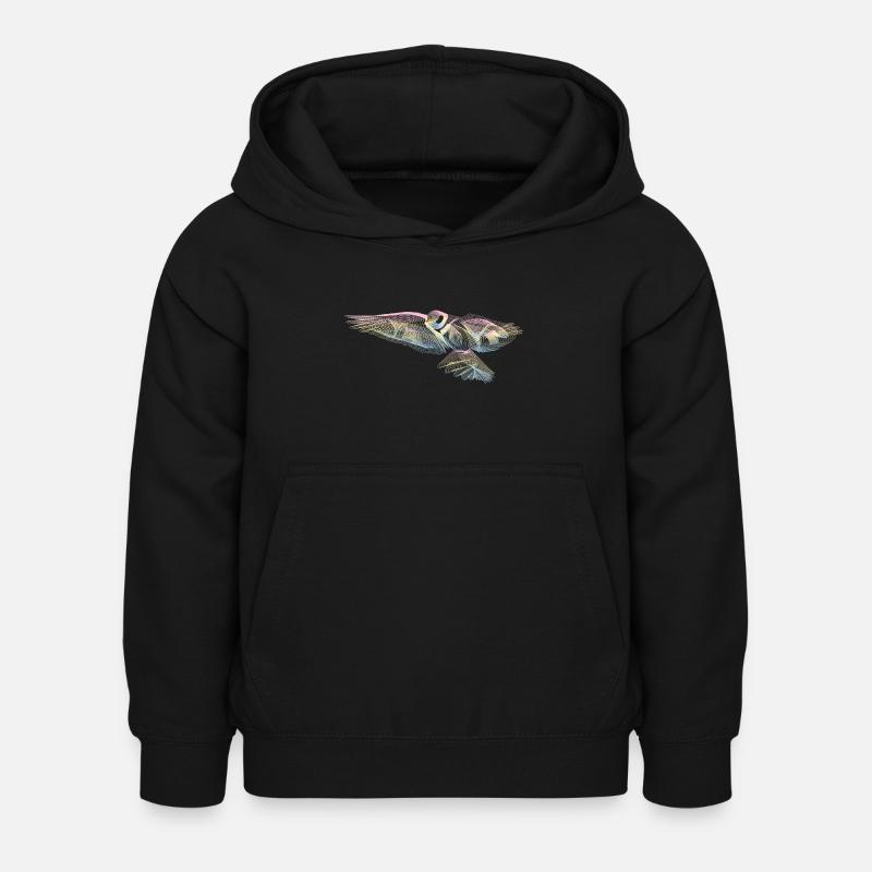 Oiseau - Sweat à capuche Enfant - noir