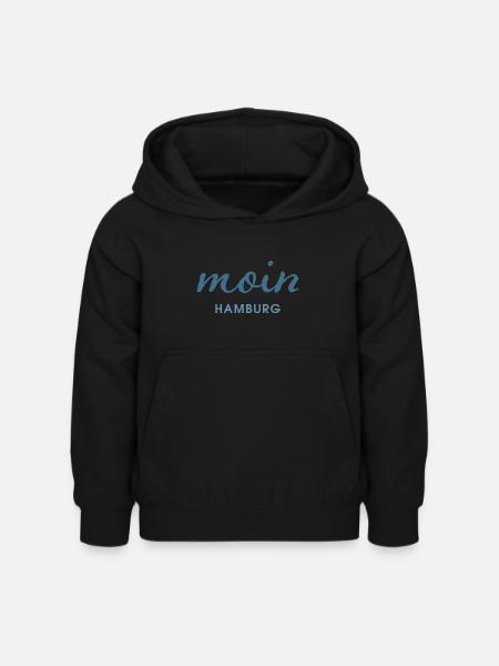 Moin Hamburg - Kinder Hoodie - Schwarz