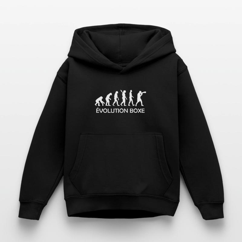 évolution boxe / evolution boxeur Sweat à capuche Enfant