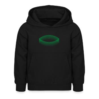Stadium of dreams (green) - Kids Hoodie - black - Front - AI Model Kid Female (0cm)