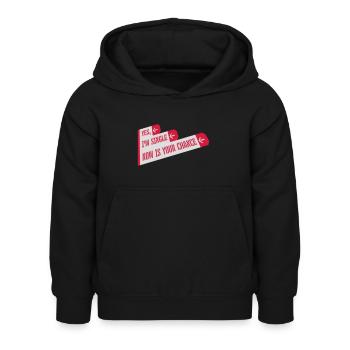 célibataire maintenant votre chance - Sweat à capuche Enfant - noir - Devant - AI Model Kid Female (0cm)