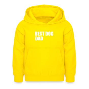 Bester Hundevater - Kinder Hoodie - Gelb - Vorne - AI Model Kid Female (0cm)