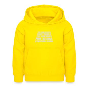 boissons de crânes ennemis - Sweat à capuche Enfant - jaune - Devant - AI Model Kid Female (0cm)