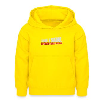 I came saw forget - Kinder Hoodie - Gelb - Vorne - AI Model Kid Female (0cm)