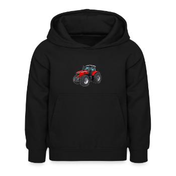 Massey tracteur rouge - Sweat à capuche Enfant - noir - Devant - AI Model Kid Female (0cm)