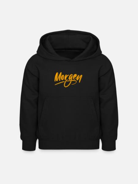 Morgen - Kinder Hoodie - Schwarz