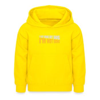 Citation Apportez mon chien - Sweat à capuche Enfant - jaune - Devant - AI Model Kid Female (0cm)