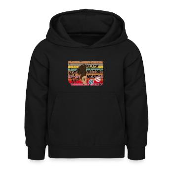 African/American Black History Month,Different but - Kinder Hoodie - Schwarz - Vorne - AI Model Kid Female (0cm)