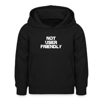 Pas convivial - Sweat à capuche Enfant - noir - Devant - AI Model Kid Female (0cm)