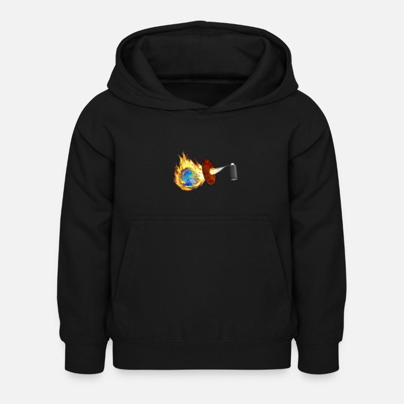 L’argent brûle la terre - Sweat à capuche Enfant - noir