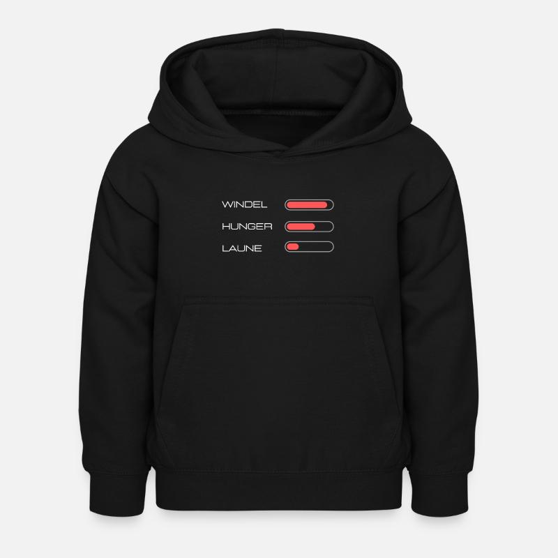 Baby-Stimmungscheck - Geschenk, Geschenkidee - Kinder Hoodie - Schwarz