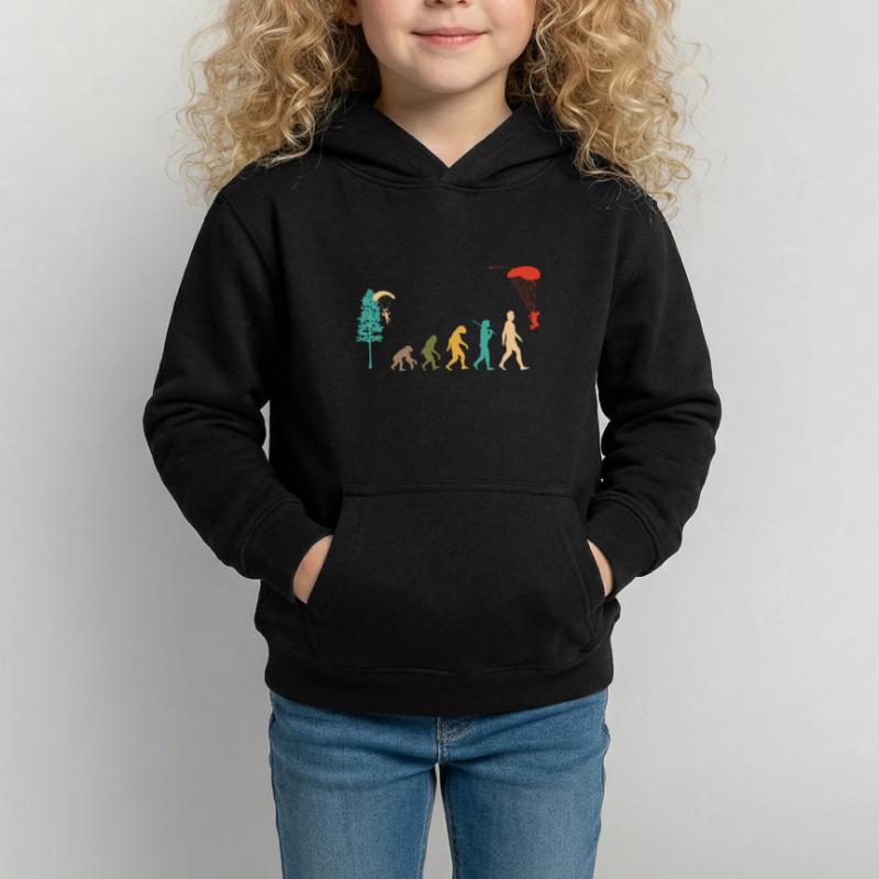 Skydive Evolution: Fallschirmspringer Design Kinder Hoodie