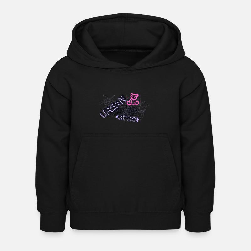 Vieille école - Sweat à capuche Enfant - noir