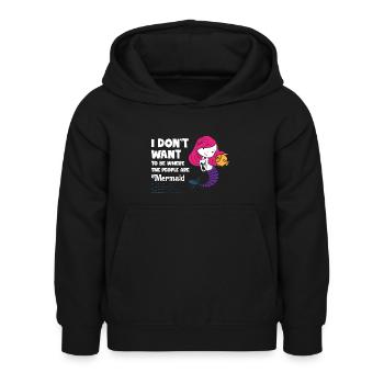 Mermaid - Kinder Hoodie - Schwarz - Vorne - AI Model Kid Female (0cm)