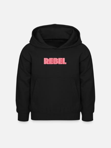 Rebel - Kinder Hoodie - Schwarz