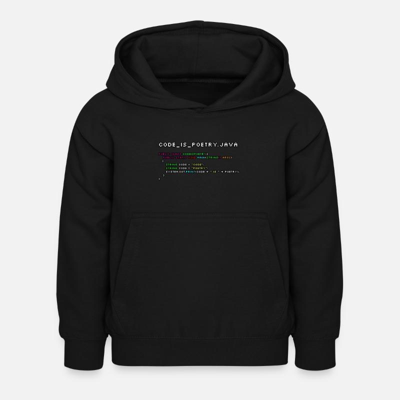 Code is poetry.java - Kids Hoodie - black