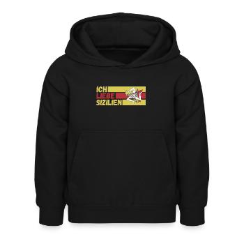Sizilianer Sizilianisch Sizilien - Kinder Hoodie - Schwarz - Vorne - AI Model Kid Female (0cm)