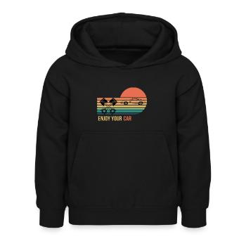 Enjoy your car - Kinder Hoodie - Schwarz - Vorne - AI Model Kid Female (0cm)