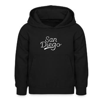 San Diego - Sweat à capuche Enfant - noir - Devant - AI Model Kid Female (0cm)