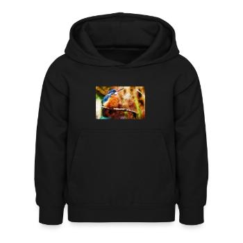 Eisvogel - Kinder Hoodie - Schwarz - Vorne - AI Model Kid Female (0cm)