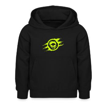 Alien Cut Scratch Fluo - Sweat à capuche Enfant - noir - Devant - AI Model Kid Female (0cm)