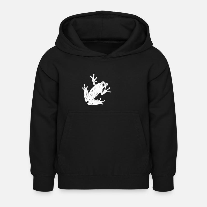 Frosch - Kinder Hoodie - Schwarz