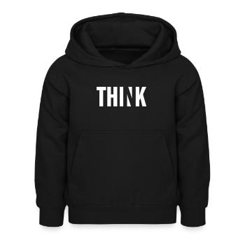 Penser - Sweat à capuche Enfant - noir - Devant - AI Model Kid Female (0cm)