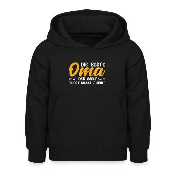 Oma Familie Enkelkind Geschenk - Kinder Hoodie - Schwarz - Vorne - AI Model Kid Female (0cm)