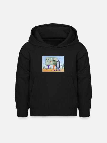 Enseignant Narval - Sweat à capuche Enfant - noir