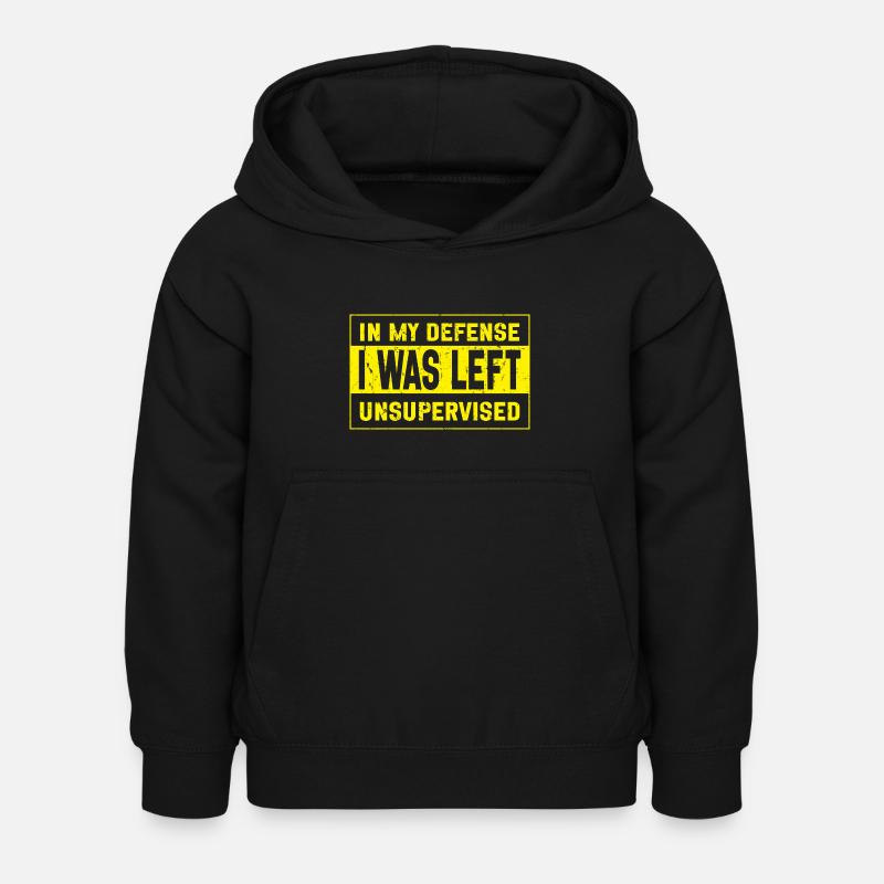 I was left unsupervised - Kids Hoodie - black