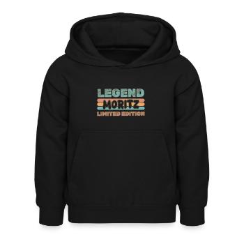 Moritz - Sweat à capuche Enfant - noir - Devant - AI Model Kid Female (0cm)
