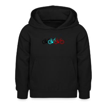 Fahrrad Bike Fahrräder - Kinder Hoodie - Schwarz - Vorne - AI Model Kid Female (0cm)