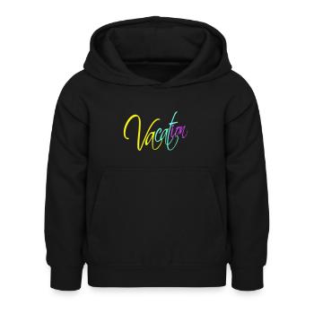 Vacation Saying Text Island Beach Lettering Logo - Kids Hoodie - black - Front - AI Model Kid Female (0cm)