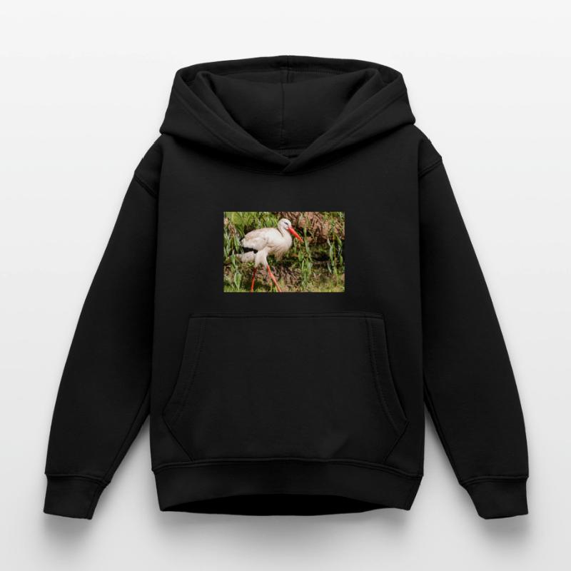 Weißstorch oder Klapperstorch Kinder Hoodie