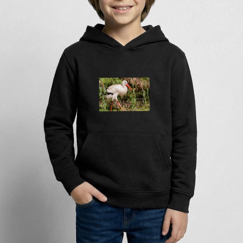 Weißstorch oder Klapperstorch Kinder Hoodie