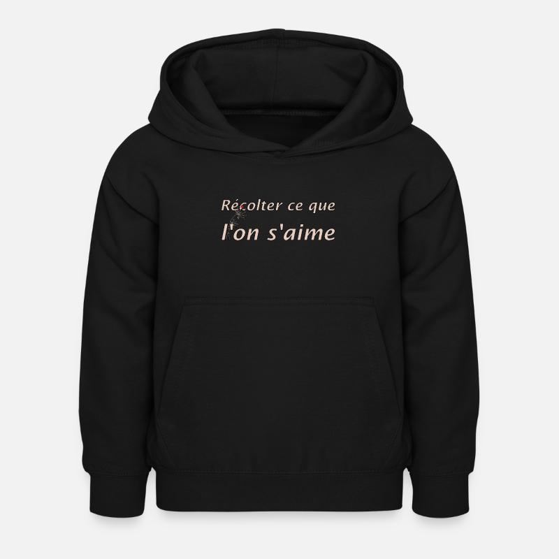 Récolter l'amour - Sweat à capuche Enfant - noir